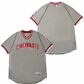 Reds Blank Gray Throwback Jersey,baseball caps,new era cap wholesale,wholesale hats